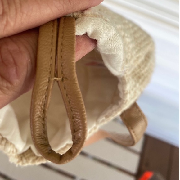 Woven Crossbody Bag Circle Purse Shoulder Bag Toggle‎ Closure Small - Picture 5 of 8